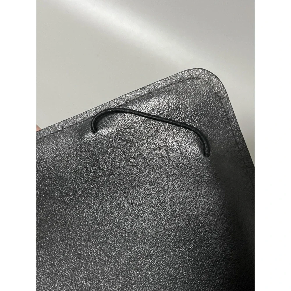 Oberon Design Black Embossed Leather Journal Book Cover 6x8